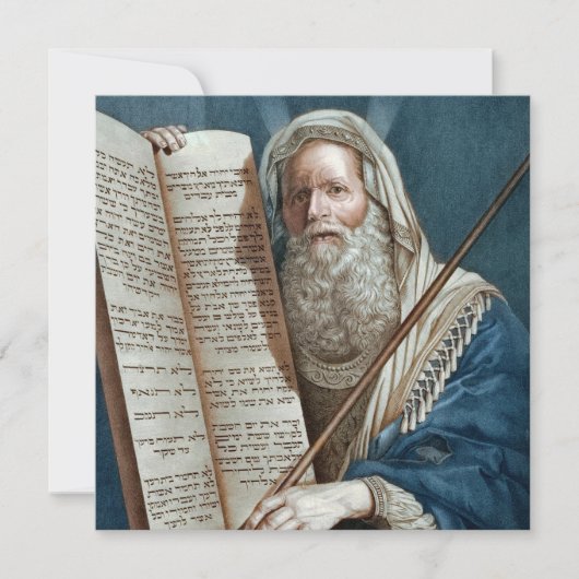 Mozes en de tien geboden feestdagenkaart (Voorkant)