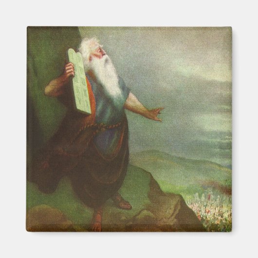 Mozes en de Tien Geboden, Oude Religie Magneet (Voorkant)