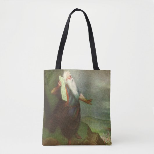 Mozes en de Tien Geboden, Oude Religie Tote Bag (Voorkant)