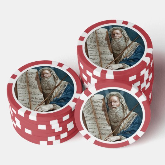 Mozes en de tien geboden poker chips (Opstapeling)