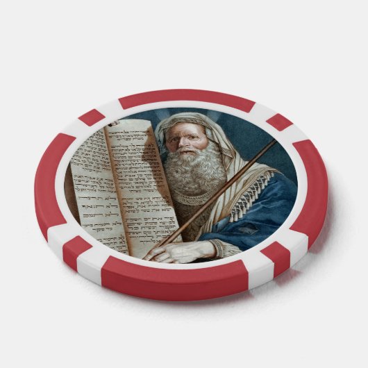Mozes en de tien geboden poker chips (Enkel)
