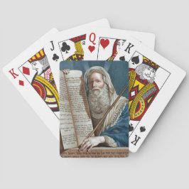 Mozes en de tien geboden pokerkaarten
