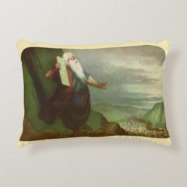 Mozes en de Tien Geboden,  religie Accent Kussen (Voorkant)