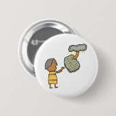 Mozes en de tien geboden ronde button 5,7 cm (Voorkant /achterkant)