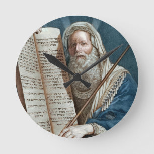 Mozes en de tien geboden ronde klok