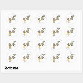 Mozes en de tien geboden ronde sticker (Vel)