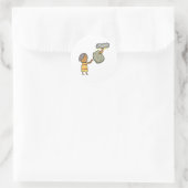 Mozes en de tien geboden ronde sticker (Tas)