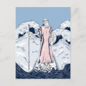 Mozes en het zee voor het scheiden briefkaart (Voorkant)