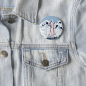 Mozes en het zee voor het scheiden ronde button 5,7 cm (In situ)