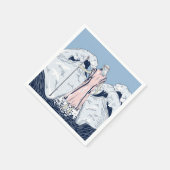 Mozes en het zee voor het scheiden servet (Hoek)