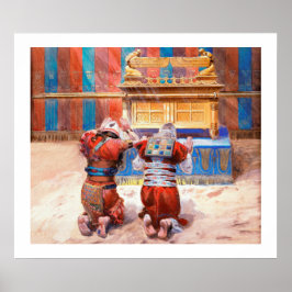 Mozes en Jozua in de Tabernakel door James Tissot Poster