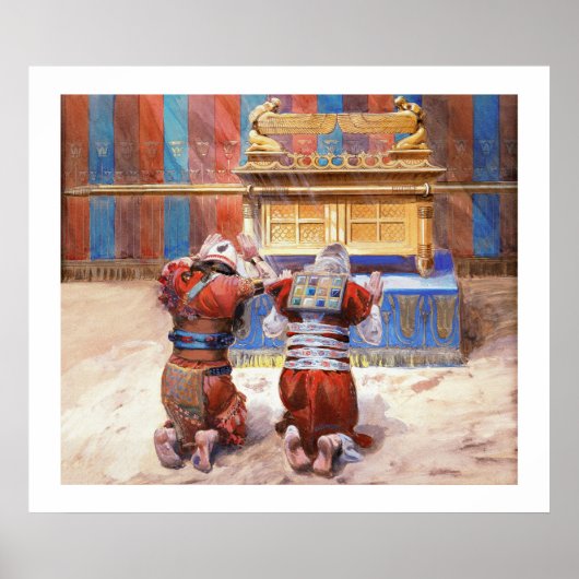 Mozes en Jozua in de Tabernakel door James Tissot Poster (Voorkant)