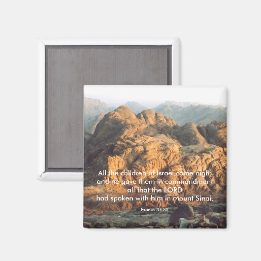 Mozes geeft de geboden - Magnet (Voorkant / Achterkant)