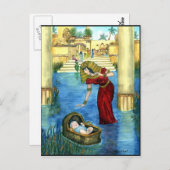 Mozes in een Briefkaart van een mandje (Voorkant / Achterkant)