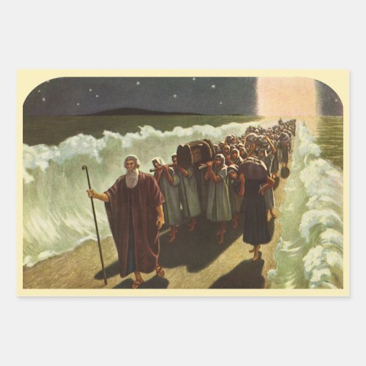 Mozes kruising van het Rode Zee, religie Inpakpapier Vel (Voorkant 2)