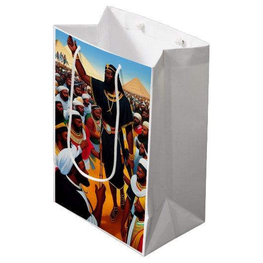 Mozes leidt de mensen uit Egypte giftbag Medium Cadeauzakje (Voorkant Gekanteld)