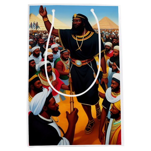 Mozes leidt de mensen uit Egypte giftbag Medium Cadeauzakje (Voorkant)