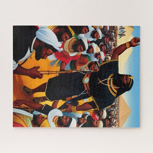 Mozes leidt de mensen uit Egypte puzzel Legpuzzel (Horizontaal)