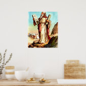 Mozes met de tabellen van het poster van de wet (Keuken)