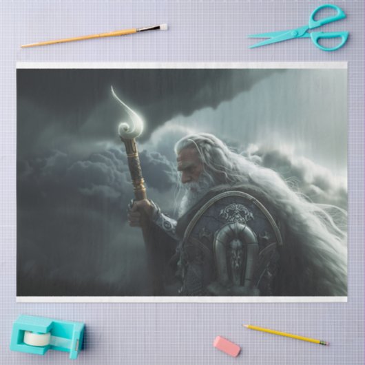 Mozes met Personeel Decoupage Tissuepapier (Craft)