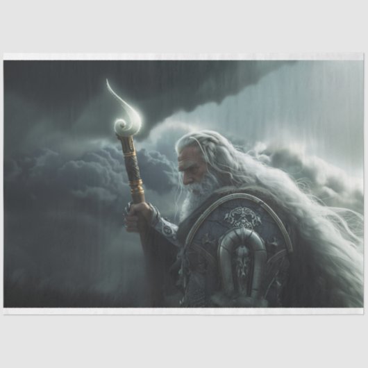 Mozes met Personeel Decoupage Tissuepapier (Voorkant)