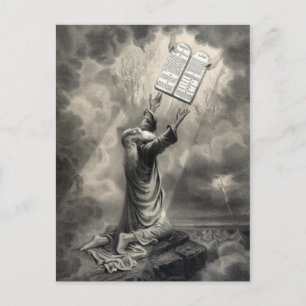 Mozes ontvangt het briefkaart van Recht