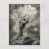 Mozes ontvangt het briefkaart van Recht (Voorkant)