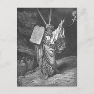 Mozes op de berg Sinai Briefkaart