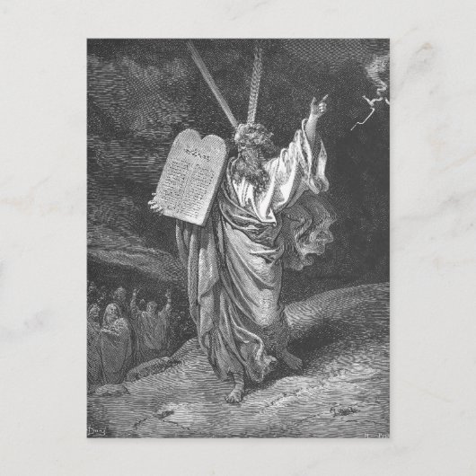 Mozes op de berg Sinai Briefkaart (Voorkant)