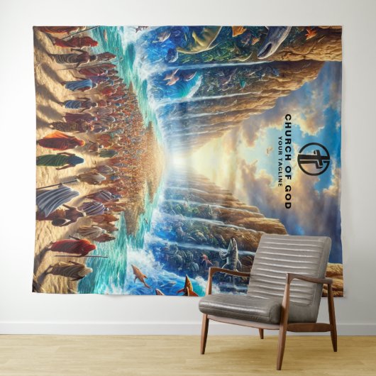 Mozes scheidt de Zeeen Wandkleed (In Situ (horizontaal))