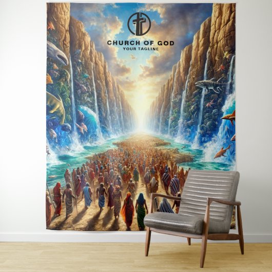 Mozes scheidt de Zeeen Wandkleed (In situ)