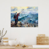 Mozes scheidt het rode Zee Poster (Keuken)