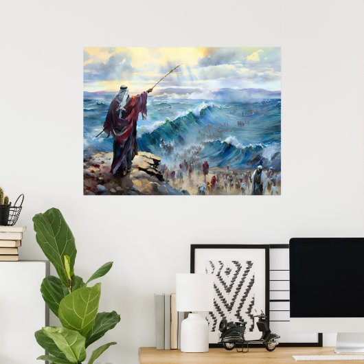 Mozes scheidt het rode Zee Poster (Thuiskantoor)