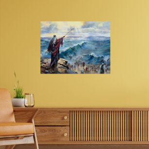 Mozes scheidt het rode Zee Poster