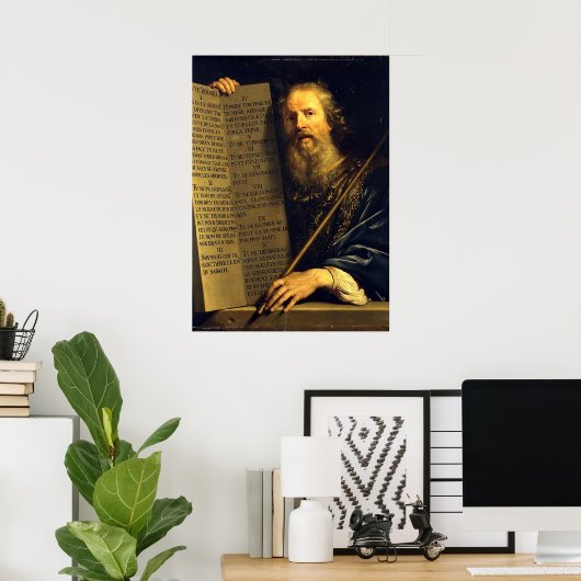 Mozes, schilderij van Philippe de Champaigne Poster (Thuiskantoor)