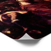 Mozes slaat een steen aan om water te krijgen poster (Hoek)