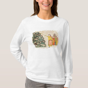 Mozes sluit het Rode Zee op de Egyptenaren T-shirt