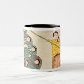 Mozes sluit het Rode Zee op de Egyptenaren Tweekleurige Koffiemok (Center)