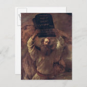 Mozes Smashing Tabletten van de Wet, 1659 Briefkaart (Voorkant / Achterkant)