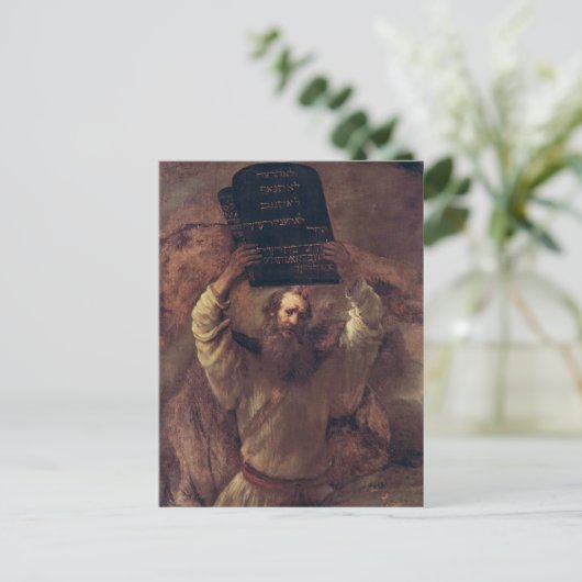 Mozes Smashing Tabletten van de Wet, 1659 Briefkaart (Staand voorkant)