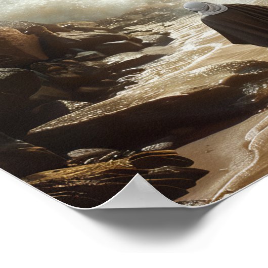 Mozes splijten van het Zee - Religieus Poster (Hoek)