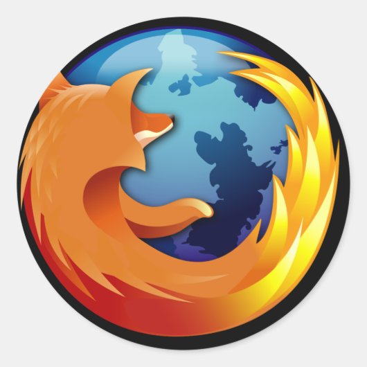 Mozilla-Sticker Ronde Sticker (Voorkant)