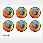 Mozilla-Sticker Ronde Sticker (Vel)