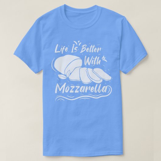Mozzarella Cheese Recipes Buffalo Italiaans vers P T-shirt (Design voorkant)