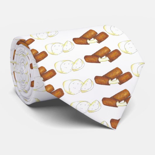 Mozzarella Cheese Sticks Foodie Junk Food Stropdas (Opgerold)