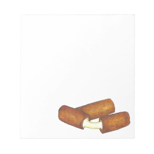 Mozzarella Cheese Sticks Junk Food Foodie Gift Notitieblok (Voorkant)