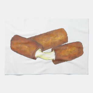 Mozzarella Cheese Sticks Junk Food Foodie Towel Theedoek