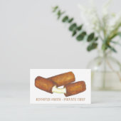 Mozzarella Cheese Sticks Junk Food Koking Chef Visitekaartje (Staand voorkant)