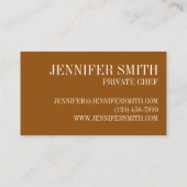 Mozzarella Cheese Sticks Junk Food Koking Chef Visitekaartje (Achterkant)