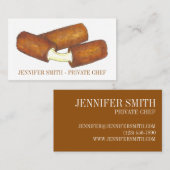 Mozzarella Cheese Sticks Junk Food Koking Chef Visitekaartje (Voorkant / Achterkant)